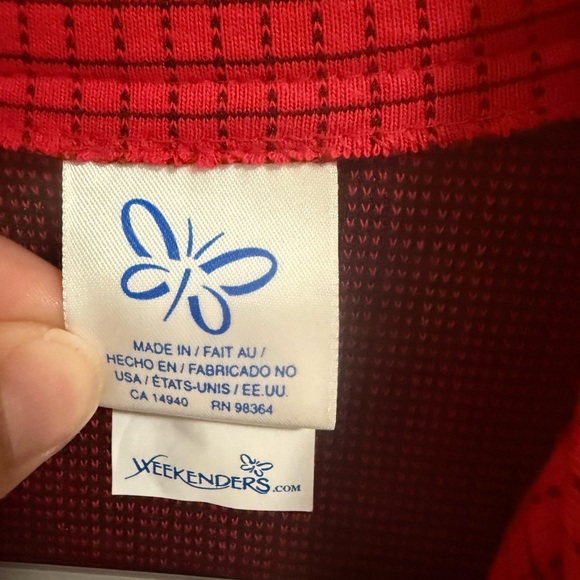 Weekenders Red Grid Knit Blazer size S & Skirt Set Size M - Picture 4 of 10